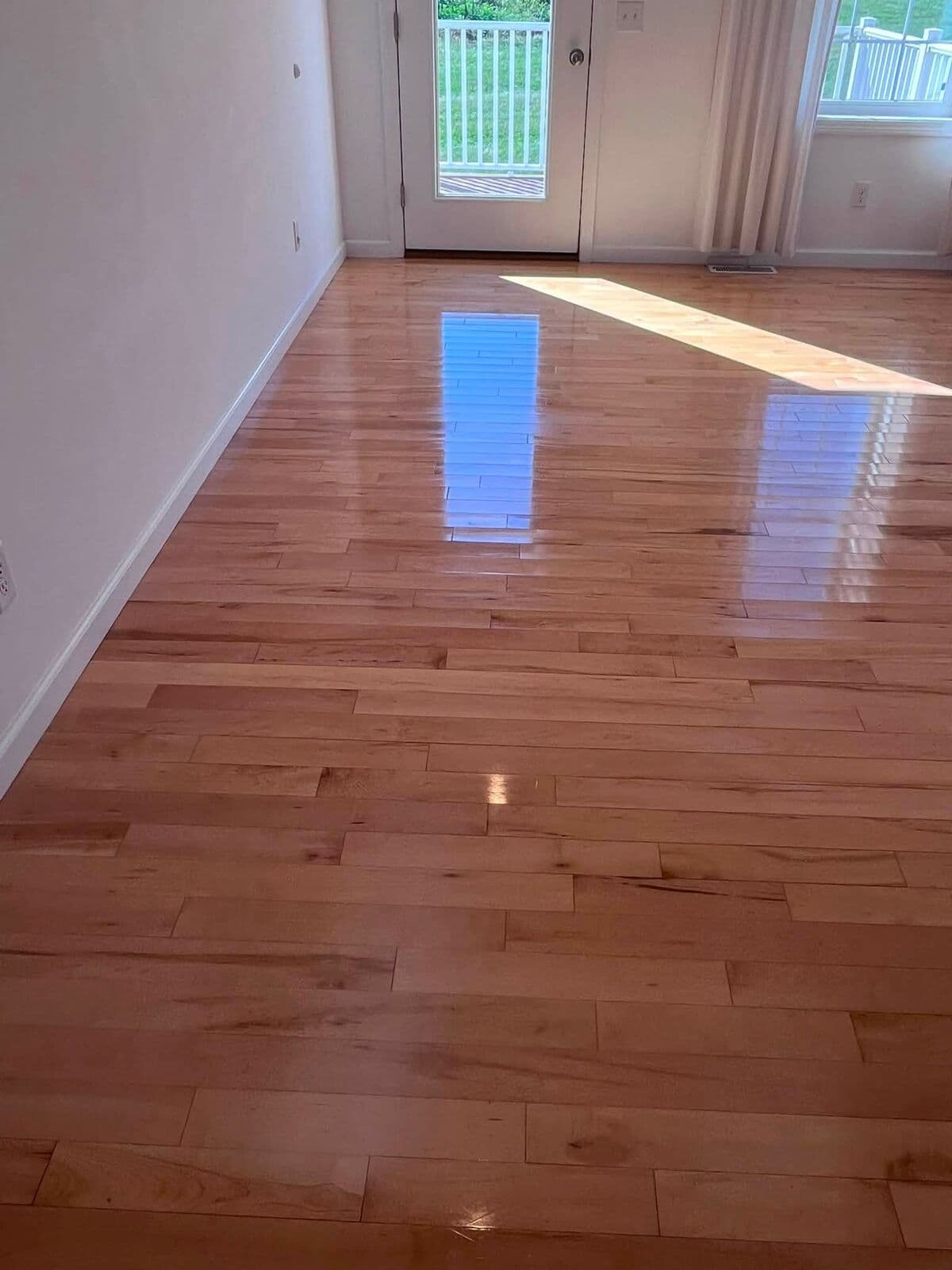 Empty room with polished floors
